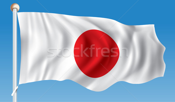 Bayrak Japonya doku arka plan imzalamak rüzgâr Stok fotoğraf © ojal