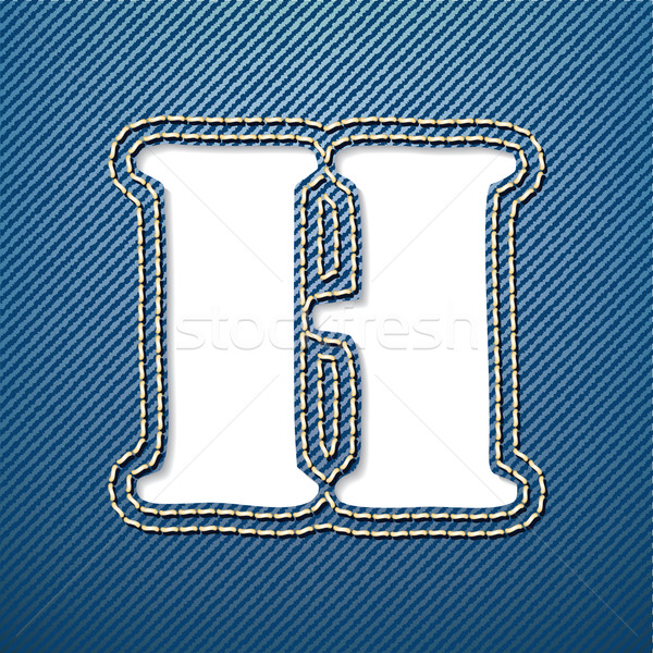 Denim jeans letter H Stock photo © ojal