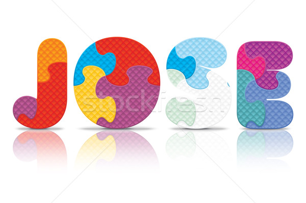 Vector JOSE written with alphabet puzzle Stock photo © ojal