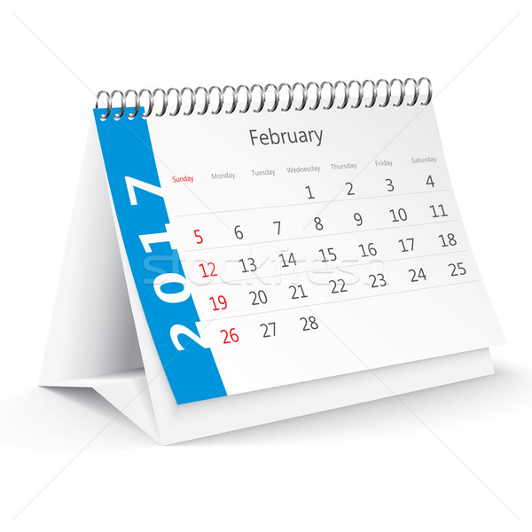Foto stock: Secretária · calendário · vetor · escritório · primavera · projeto