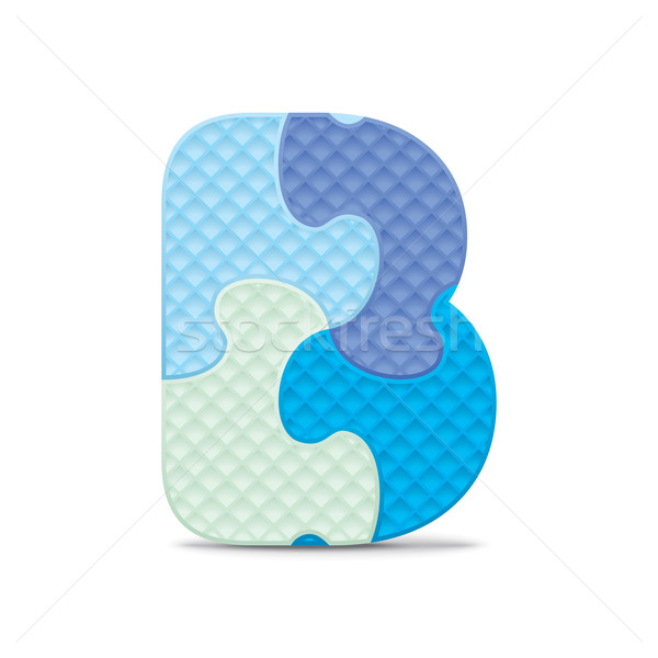 Vector letter B written with alphabet puzzle Stock photo © ojal