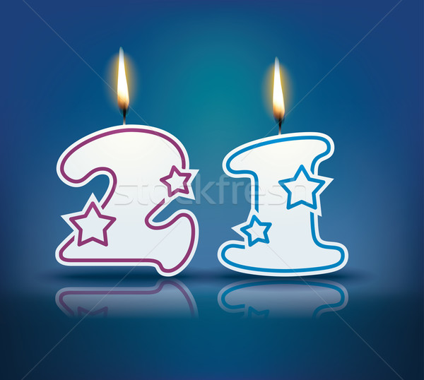 Birthday candle number 21 Stock photo © ojal