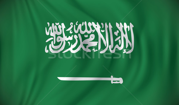 Zászló Szaúd-Arábia textúra terv keret sziluett Stock fotó © ojal