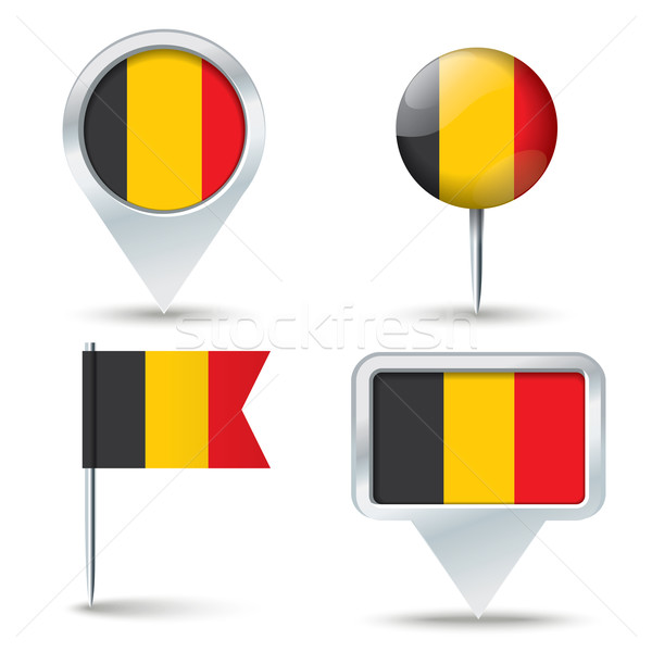 Pokaż banderą Belgia działalności drogowego biały Zdjęcia stock © ojal