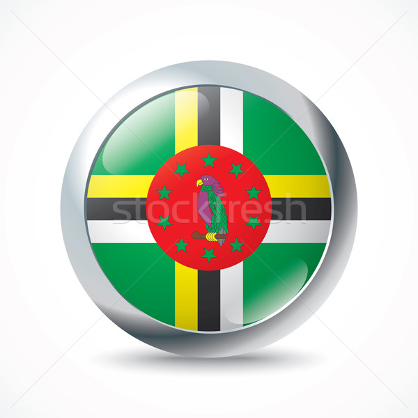 Dominica flag button Stock photo © ojal