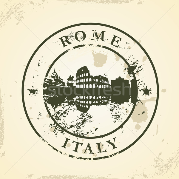 Grunge rubber stamp with Rome, Italy Stock photo © ojal