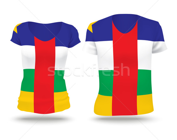 Flag shirt design of Central African Republic Stock photo © ojal