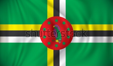 Bandeira Dominica mapa abstrato viajar ilha Foto stock © ojal