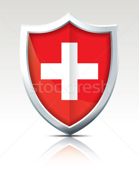 Foto stock: Escudo · bandera · Suiza · textura · mundo · cruz