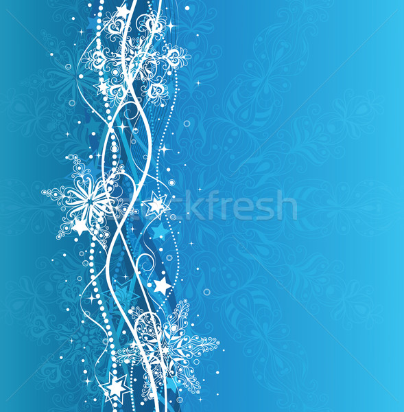 Weihnachten blau Farben Schneeflocken Stock foto © oksanika
