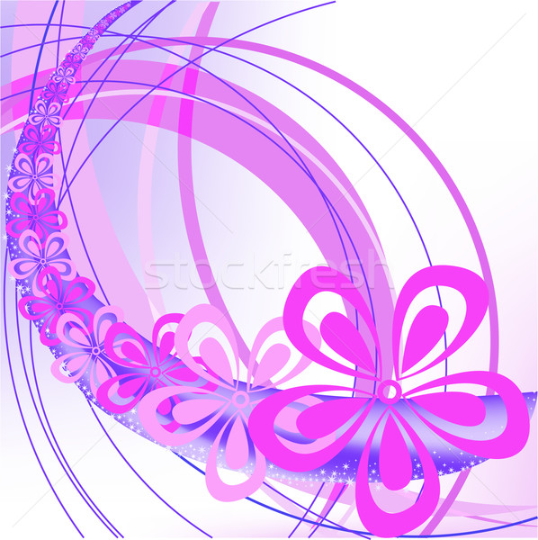 abstract background with arches and flowers Stock photo © Oksvik