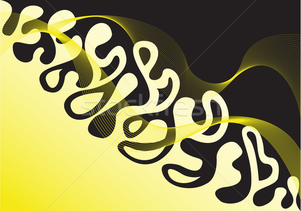 Abstract galben negru transparent valuri fundal Imagine de stoc © Oksvik