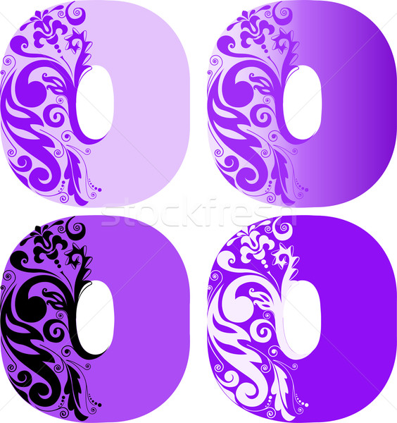 Set litere patru diferit culoare alte Imagine de stoc © Oksvik