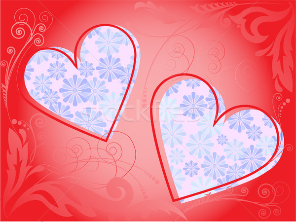 Frame of two hearts Stock photo © Oksvik