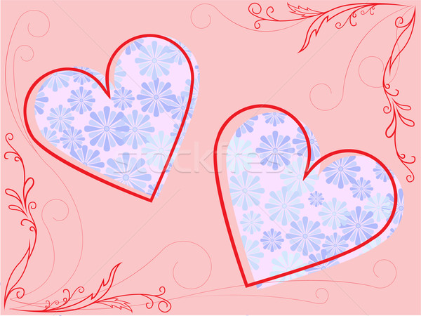 Frame with hearts Stock photo © Oksvik