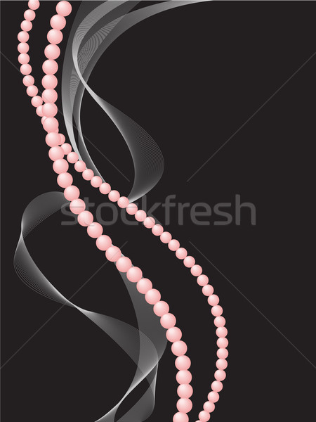 2 真珠 ピンク 黒 背景 ストックフォト © Oksvik