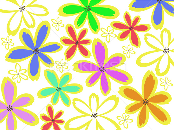 Floare colorat flori abstract proiect Imagine de stoc © Oksvik