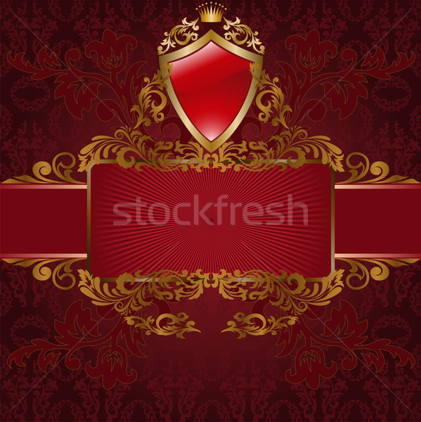 Royal symbols on red Stock photo © Oksvik