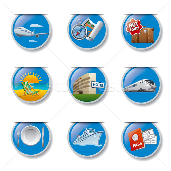 travel and resort badges Stock photo © olegtoka