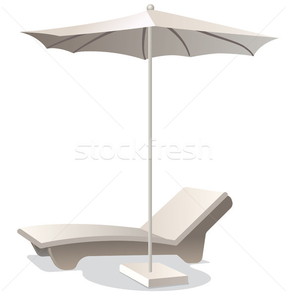 lounge chair with umbrella Stock photo © olegtoka