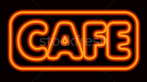 neon glowing cafe Stock photo © olegtoka
