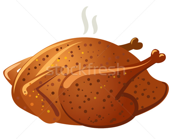 Pollo ilustración caliente frito Foto stock © olegtoka