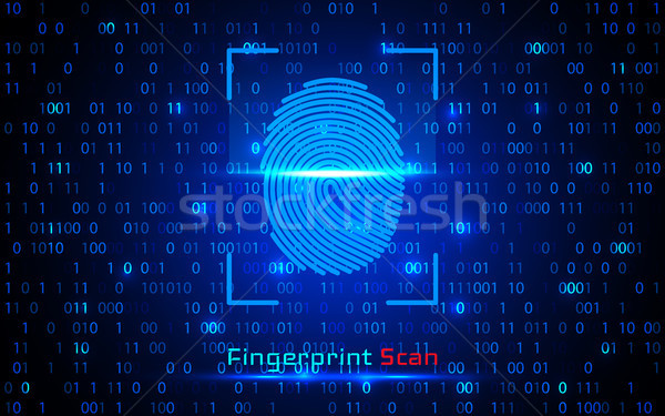 Ujjlenyomat azonosítás felhatalmazás üzlet biztonság háttér Stock fotó © olehsvetiukha