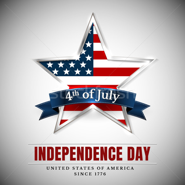 4 th july usa star, independence day. Vector illustration Stock photo © olehsvetiukha