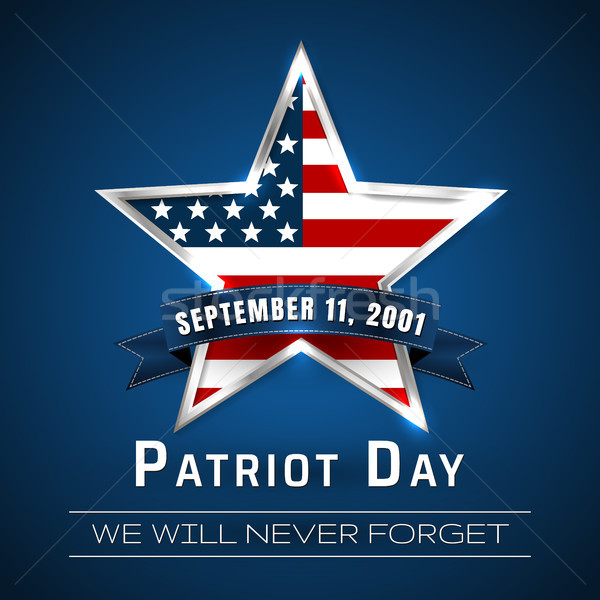 Stock photo: Patriot Day 9.11 digital sign with star. vector illustration