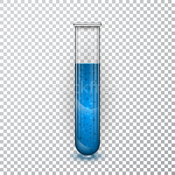 Test-tubes, Chemical laboratory transparent flask with liquid. Vector illustration Stock photo © olehsvetiukha