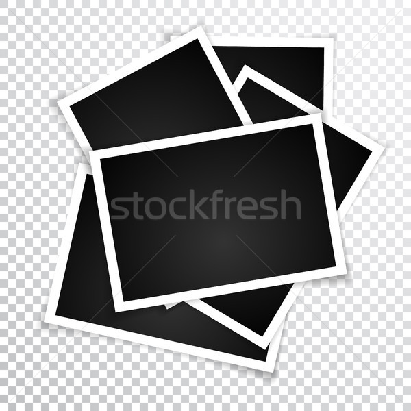 Retro photo frame with shadows. Vector illustration Stock photo © olehsvetiukha