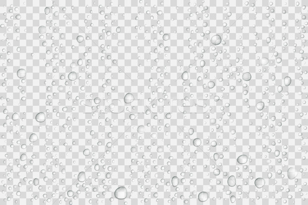 Vector Water drops on glass. Rain drops on transparent background Stock photo © olehsvetiukha