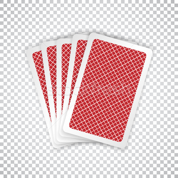 Five closed playing cards - playing cards vector illustration Stock photo © olehsvetiukha