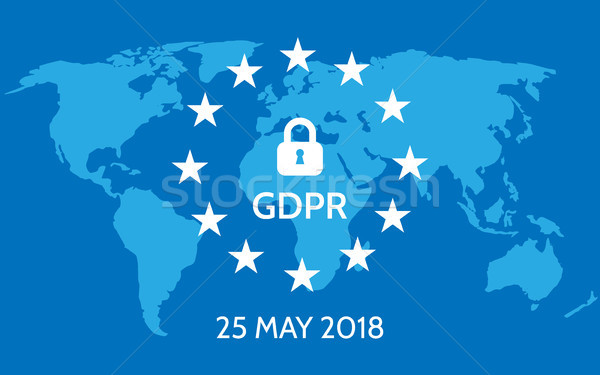 Stock photo: EU General Data Protection Regulation. eu gdpr vector illustration