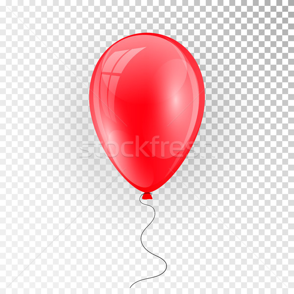 Stock photo: 3d Realistic Colorful Balloon. Holiday illustration of flying glossy balloon. Vector Illustration