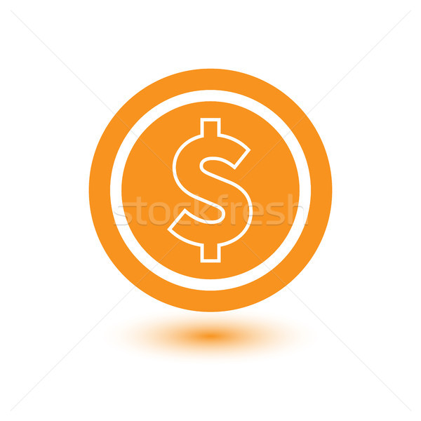Vektor dollárjel ikon terv táska bélyeg Stock fotó © olehsvetiukha