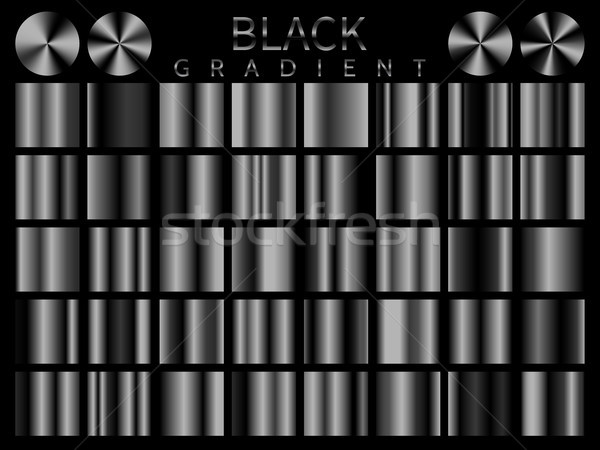 Fekete króm textúra vektor ikon végtelen minta Stock fotó © olehsvetiukha