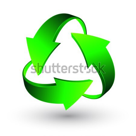 Green recycle arrows, recycle simbol, vector Stock photo © olehsvetiukha