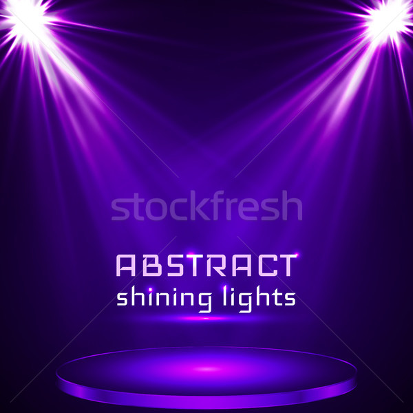 ストックフォト: ステージ · スポット · 照明 · 魔法 · 光 · 紫色