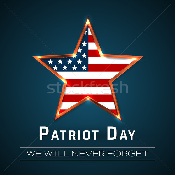 Patriot Day 9.11 digital sign with star. vector illustration Stock photo © olehsvetiukha