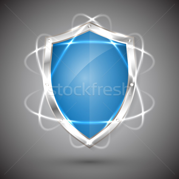 Shield with a guarantee icon. Warranty Label obligations. Safeguard sign. Protect badge. Security Ve Stock photo © olehsvetiukha
