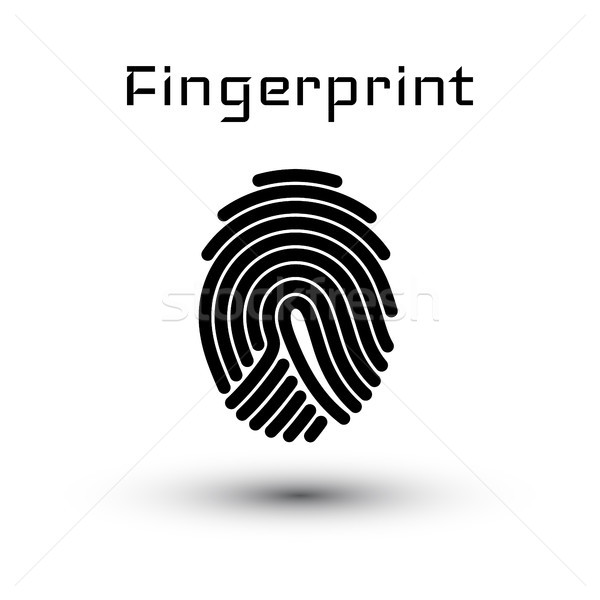Fingerabdruck Identifizierung Genehmigung Business Sicherheit Zeichen Stock foto © olehsvetiukha