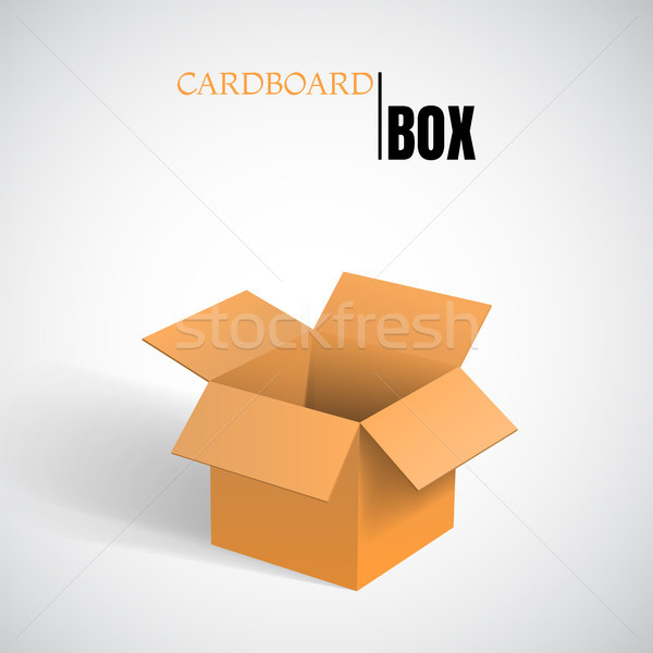 Açmak kutu karton vektör konteyner kâğıt Stok fotoğraf © olehsvetiukha