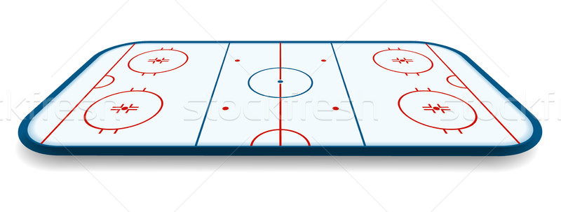 detailed illustration of a icehockey rink, field, court with perspectives, eps10 vector Stock photo © olehsvetiukha