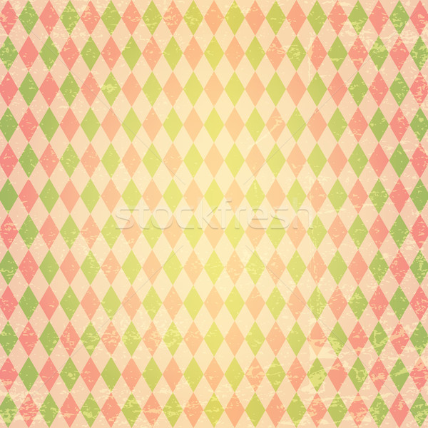 Disegno geometrico rosa verde grunge stile vettore Foto d'archivio © OlgaDrozd