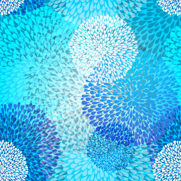 Seamless pattern with blue, violet and white balls  Stock photo © OlgaDrozd