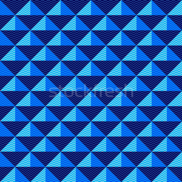 [[stock_photo]]: Géométrique · zigzag · modèle · motif · géométrique · bleu