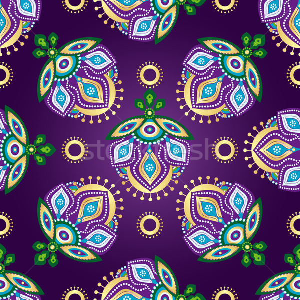 Floral dark violet seamless pattern  Stock photo © OlgaDrozd