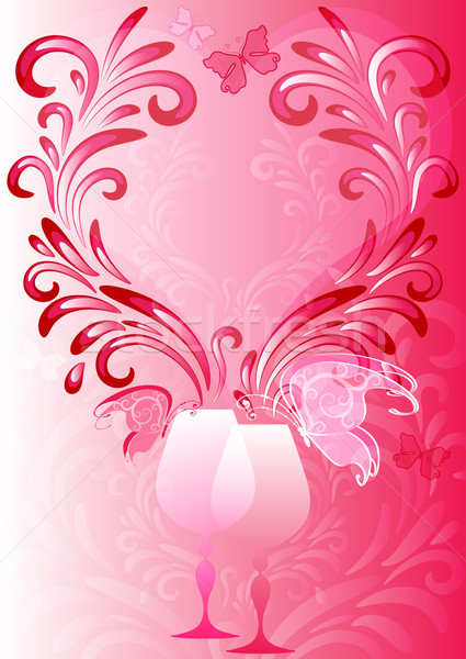 Pink valentines frame Stock photo © OlgaDrozd