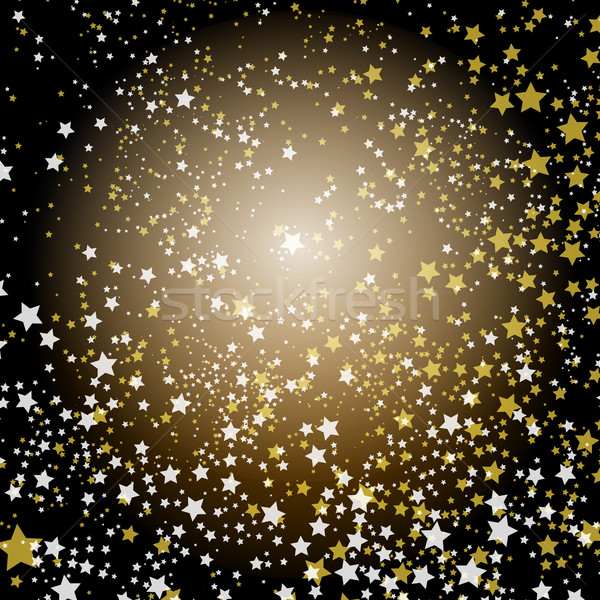 Christmas decoratief zilver goud sterren vector Stockfoto © OlgaDrozd